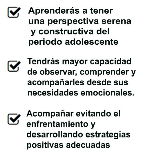 Objetivos del curso de adolescencia